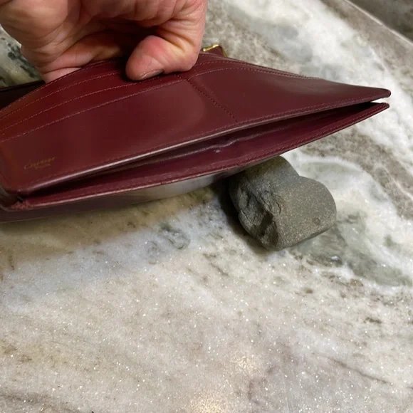 Vintage Cartier Leather Chamber Long Wallet